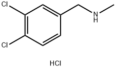 (3,4-ジクロロベンジル)メチルアミン塩酸塩 化学構造式