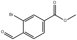 3-溴-4-甲酰基苯甲酸甲酯 结构式