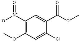 2-氯-4-甲氧基-5-硝基苯甲酸甲酯 结构式