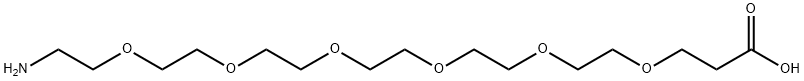 1-アミノ-3,6,9,12,15,18-ヘキサオキサヘンイコサン-21-酸 化学構造式
