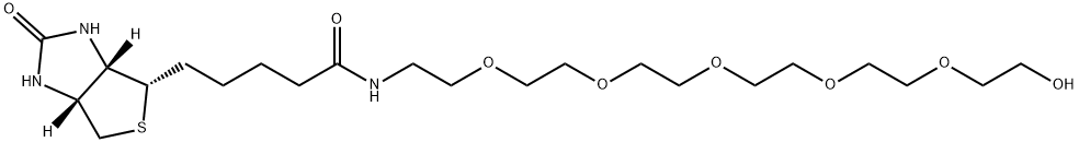 (3AS,4S,6AR)-六氢-N-(17-羟基-3,6,9,12,15-五氧杂十七烷-1-基)-2-氧代-1H-噻吩并[3,4-D]咪唑-4-戊酰胺 结构式