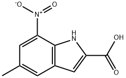 5-Methyl-7-nitroindole-2-carboxylic acid Struktur