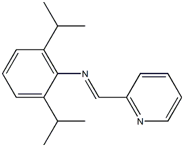 trans-2,6-ジイソプロピル-N-(2-ピリジルメチレン)アニリン 化学構造式