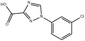 1-(3-chlorophenyl)-1H-1,2,4-triazole-3-carboxylic acid 化学構造式