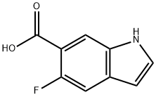 5 - 氟-1H-吲哚-6 - 羧酸 结构式