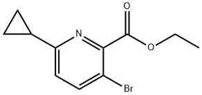 3-溴-6-环丙基吡啶甲酸乙酯, 908833-44-3, 结构式