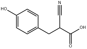 2-Cyano-3-(4-hydroxyphenyl)propanoic acid Struktur