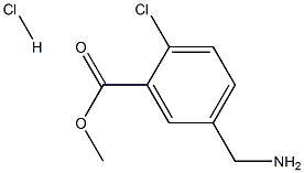 5-氨甲基-2-氯苯甲酸甲酯盐酸盐 结构式