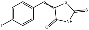 (E)-5-(4-ヨードベンジリデン)-2-チオキソチアゾリジン-4-オン 化学構造式