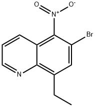6-BroMo-8-ethyl-5-nitroquinoline Struktur
