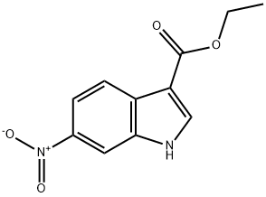6-硝基-1H-吲哚-3-甲酸乙酯,91090-95-8,结构式