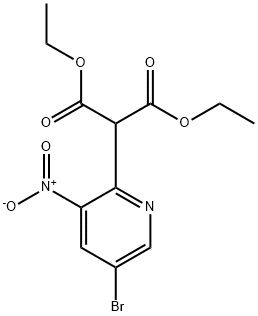 2-(5-BROMO-3-NITROPYRIDIN-2-YL)MALONIC ACID DIETHYL ESTER Structure