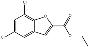 5,7-二氯苯并呋喃-2-甲酸乙酯 结构式