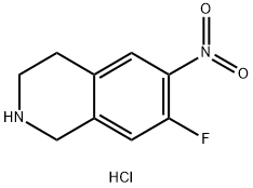 7-氟-6-硝基-1,2,3,4-四氢异喹啉盐酸盐, 912846-66-3, 结构式