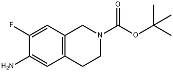 tert-Butyl 6-aMino-7-fluoro-3,4-dihydroisoquinoline-2(1H)-carboxylate Structure