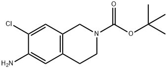 tert-Butyl 6-aMino-7-chloro-3,4-dihydroisoquinoline-2(1H)-carboxylate Struktur