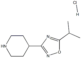 5-异丙基-3-(哌啶-4-基)-1,2,4-恶二唑盐酸盐, 913264-44-5, 结构式