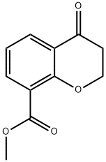 4-オキソクロマン-8-カルボン酸メチル 化学構造式