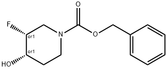 REL-((3R,4S)-3-氟-4-羟基哌啶-1-羧酸苄酯),913574-95-5,结构式