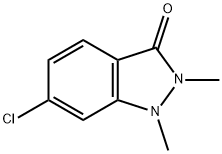 6-氯-1,2-二甲基-1,2-二氢-3H-吲唑-3-酮, 91366-75-5, 结构式