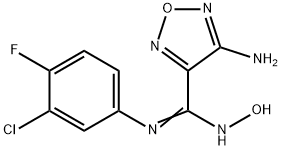 4-氨基-N-(3-氯-4-氟苯基)-N'-羟基-1,2,5-恶二唑-3-甲脒,914471-09-3,结构式