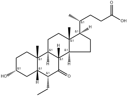 3α-hydroxy-6-ethyl-7-keto-5β-cholan-24-oic acid Structure