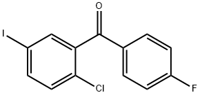 (2-クロロ-5-ヨードフェニル)(4-フルオロフェニル)メタノン 化学構造式