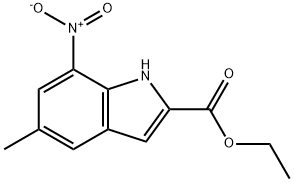 5-Methyl-7-nitroindole-2-carboxylic acid ethyl ester Structure