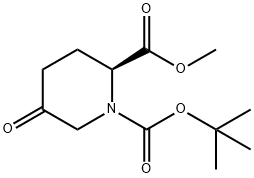 (S) - 1 - tert - Butyl 2 - Methyl 5 - oxopiperidine - 1,2 - dicarboxylate Structure