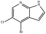 4-ブロモ-5-クロロ-1H-ピロロ[2,3-B]ピリジン 化学構造式