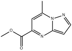 7-メチルピラゾロ[1,5-A]ピリミジン-5-カルボン酸メチル 化学構造式