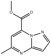 5-メチルピラゾロ[1,5-A]ピリミジン-7-カルボン酸メチル 化学構造式