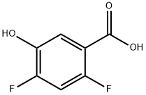 2,4-二氟-5-羟基苯甲酸, 91659-22-2, 结构式