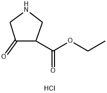 4-オキソピロリジン-3-カルボン酸エチル塩酸塩 化学構造式