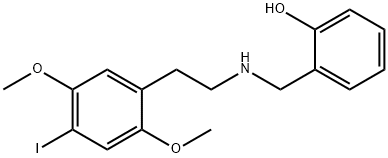 2-[[[2-(4-碘-2,5-二甲氧基苯基)乙基]氨基]甲基]苯酚, 919797-20-9, 结构式