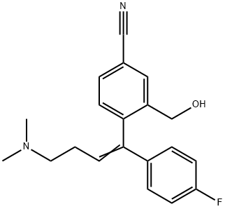 4-[4-(diMethylaMino)-1-(4-fluorophenyl)-1-buten-1-yl]-3-(hydroxyMethyl)-benzonitrile (CitalopraM Olefinic IMpurity) Struktur