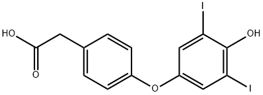 4-(4-hydroxy-3,5-diiodophenoxy)-Benzeneacetic acid Structure