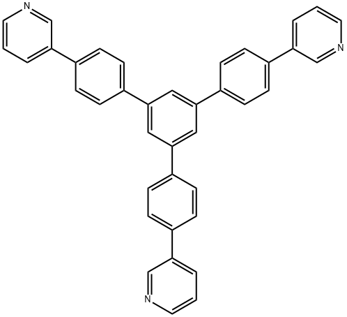 TpPyPB , 1,3,5-tri(p-pyrid-3-yl-phenyl)benzene Structure