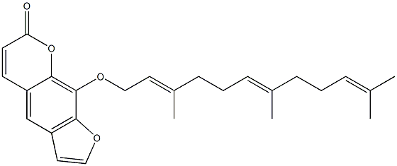 9-[(3,7,11-Trimethyl-2,6,10-dodecatrien-1-yl)oxy]-7H-furo[3,2-g][1]benzopyran-7-one Structure