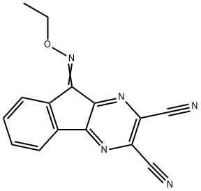 9-乙氧基亚氨基-9H-茚并[1,2-B]吡嗪-2,3-二甲腈,924296-19-5,结构式