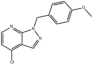 4-氯-1-(4-甲氧基苄基)-1H-吡唑并[3,4-B]吡啶, 924909-17-1, 结构式
