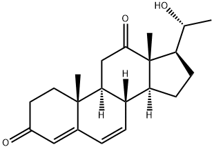 (20R)-20-ヒドロキシプレグナ-4,6-ジエン-3,12-ジオン 化学構造式