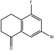7-BROMO-5-FLUORO-1,2,3,4-TETRAHYDRONAPHTHALEN-1-ONE Structure