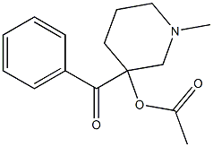 3-Benzoyl-1-Methylpiperidin-3-yl acetate 结构式