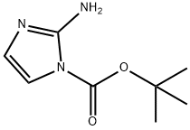 2-アミノ-1-BOC-イミダゾール 化学構造式