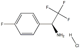 (S)-2,2,2-トリフルオロ-1-(4-フルオロフェニル)エタンアミン塩酸塩 化学構造式