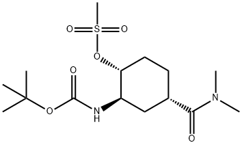 (1R,2R,4S)-2-N-BOC-氨基-4-二甲胺羰基环己基甲磺酸酯,929693-31-2,结构式