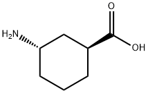 (1S,3S)-3-アミノシクロヘキサンカルボン酸 化学構造式