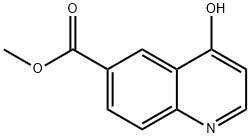 4-ヒドロキシキノリン-6-カルボン酸メチル 化学構造式