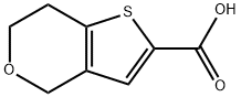 6,7-ジヒドロ-4H-チエノ[3,2-C]ピラン-2-カルボン酸 化学構造式